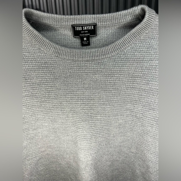 Women’s Todd Snyder Gray Wool Long Sleeve Crewneck Sweater Designer Size Medium - Picture 3 of 4